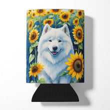 Load image into Gallery viewer, Samoyed in Sunflowers Can or Bottle Hugger