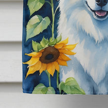 Load image into Gallery viewer, Samoyed in Sunflowers House Flag