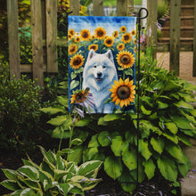 Load image into Gallery viewer, Samoyed in Sunflowers Garden Flag – Bright Dog-Themed Yard Decor