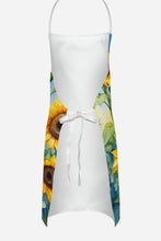 Load image into Gallery viewer, Schipperke in Sunflowers Apron – Artist-Designed Kitchen, BBQ &amp; Craft Apron