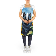 Load image into Gallery viewer, Schipperke in Sunflowers Apron – Artist-Designed Kitchen, BBQ &amp; Craft Apron