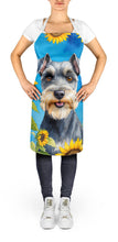 Load image into Gallery viewer, Schnauzer in Sunflowers Apron – Artist-Designed Kitchen, BBQ &amp; Craft Apron