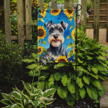Load image into Gallery viewer, Schnauzer in Sunflowers Garden Flag – Bright Dog-Themed Yard Decor