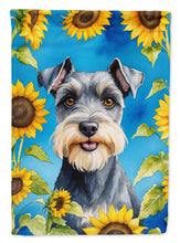 Load image into Gallery viewer, Schnauzer in Sunflowers Garden Flag – Bright Dog-Themed Yard Decor