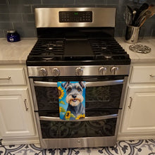 Load image into Gallery viewer, Schnauzer in Sunflowers Kitchen Towel