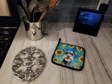Load image into Gallery viewer, Schnauzer in Sunflowers Pot Holders - Set of 2 Decorative Kitchen Helpers | Made in the USA
