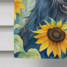 Load image into Gallery viewer, Scottish Deerhound in Sunflowers House Flag