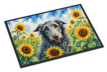 Load image into Gallery viewer, Scottish Deerhound in Sunflowers Doormat Front Door Mat Indoor Outdoor Rugs for Entryway, Non Slip Washable Low Pile, 24H X 36W