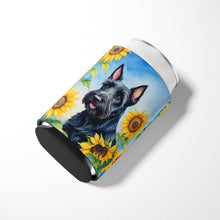 Load image into Gallery viewer, Scottish Terrier in Sunflowers Can or Bottle Hugger