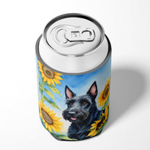 Load image into Gallery viewer, Scottish Terrier in Sunflowers Can or Bottle Hugger