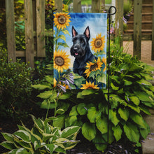 Load image into Gallery viewer, Scottish Terrier in Sunflowers Garden Flag – Bright Dog-Themed Yard Decor