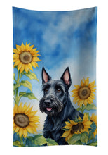 Load image into Gallery viewer, Scottish Terrier in Sunflowers Kitchen Towel