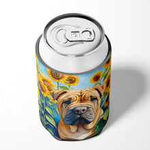 Load image into Gallery viewer, Shar Pei in Sunflowers Can or Bottle Hugger