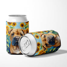 Load image into Gallery viewer, Shar Pei in Sunflowers Can or Bottle Hugger