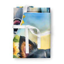 Load image into Gallery viewer, Sheltie in Sunflowers Apron – Artist-Designed Kitchen, BBQ &amp; Craft Apron