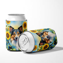 Load image into Gallery viewer, Sheltie in Sunflowers Can or Bottle Hugger