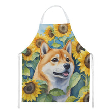 Load image into Gallery viewer, Shiba Inu in Sunflowers Apron – Artist-Designed Kitchen, BBQ &amp; Craft Apron