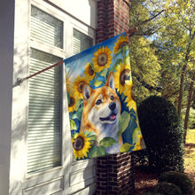 Load image into Gallery viewer, Shiba Inu in Sunflowers House Flag