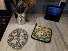 Load image into Gallery viewer, Shiba Inu in Sunflowers Pot Holders - Set of 2 Decorative Kitchen Helpers | Made in the USA