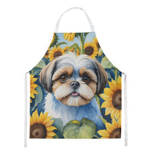 Load image into Gallery viewer, Shih Tzu in Sunflowers Apron – Artist-Designed Kitchen, BBQ &amp; Craft Apron