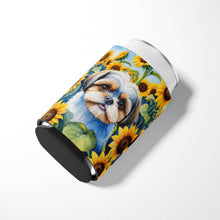 Load image into Gallery viewer, Shih Tzu in Sunflowers Can or Bottle Hugger