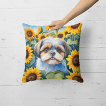 Load image into Gallery viewer, Shih Tzu in Sunflowers Throw Pillow