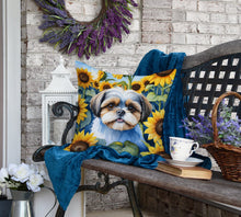 Load image into Gallery viewer, Shih Tzu in Sunflowers Throw Pillow