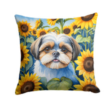 Load image into Gallery viewer, Shih Tzu in Sunflowers Throw Pillow