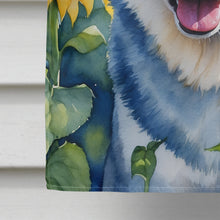 Load image into Gallery viewer, Siberian Husky in Sunflowers House Flag