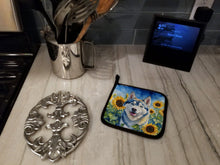 Load image into Gallery viewer, Siberian Husky in Sunflowers Pot Holders - Set of 2 Decorative Kitchen Helpers | Made in the USA