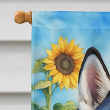 Load image into Gallery viewer, Siberian Husky in Sunflowers House Flag