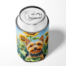 Load image into Gallery viewer, Silky Terrier in Sunflowers Can or Bottle Hugger