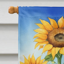 Load image into Gallery viewer, Silky Terrier in Sunflowers House Flag