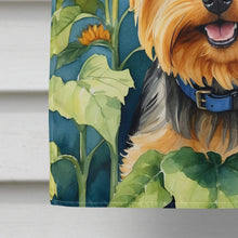 Load image into Gallery viewer, Silky Terrier in Sunflowers House Flag