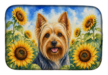 Load image into Gallery viewer, Silky Terrier in Sunflowers Dish Drying Mat Absorbent Dish Drying Mat Pad for Kitchen Counter Dish Drainer Mat for Countertop, 14 x 21", Multicolor