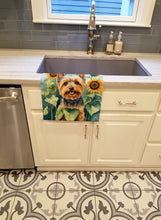 Load image into Gallery viewer, Silky Terrier in Sunflowers Kitchen Towel