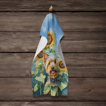 Load image into Gallery viewer, Silky Terrier in Sunflowers Kitchen Towel