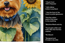 Load image into Gallery viewer, Silky Terrier in Sunflowers Kitchen Towel