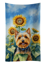 Load image into Gallery viewer, Silky Terrier in Sunflowers Kitchen Towel