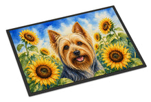 Load image into Gallery viewer, Silky Terrier in Sunflowers Doormat Front Door Mat Indoor Outdoor Rugs for Entryway, Non Slip Washable Low Pile, 18H X 27W