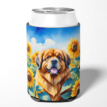 Load image into Gallery viewer, Tibetan Mastiff in Sunflowers Can or Bottle Hugger