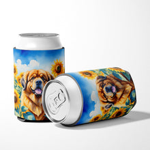 Load image into Gallery viewer, Tibetan Mastiff in Sunflowers Can or Bottle Hugger