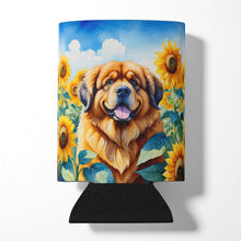 Load image into Gallery viewer, Tibetan Mastiff in Sunflowers Can or Bottle Hugger