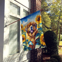 Load image into Gallery viewer, Tibetan Mastiff in Sunflowers House Flag
