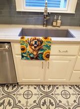 Load image into Gallery viewer, Tibetan Mastiff in Sunflowers Kitchen Towel