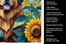 Load image into Gallery viewer, Tibetan Mastiff in Sunflowers Kitchen Towel