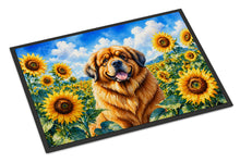 Load image into Gallery viewer, Tibetan Mastiff in Sunflowers Doormat Front Door Mat Indoor Outdoor Rugs for Entryway, Non Slip Washable Low Pile, 18H X 27W