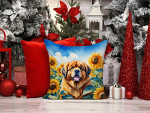 Load image into Gallery viewer, Tibetan Mastiff in Sunflowers Throw Pillow - 14x14 Decorative Pillow – Art for Your Home &amp; Patio