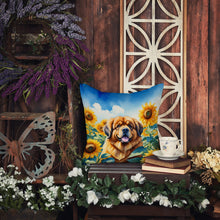 Load image into Gallery viewer, Tibetan Mastiff in Sunflowers Throw Pillow