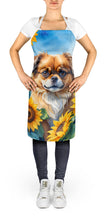 Load image into Gallery viewer, Tibetan Spaniel in Sunflowers Apron – Artist-Designed Kitchen, BBQ &amp; Craft Apron